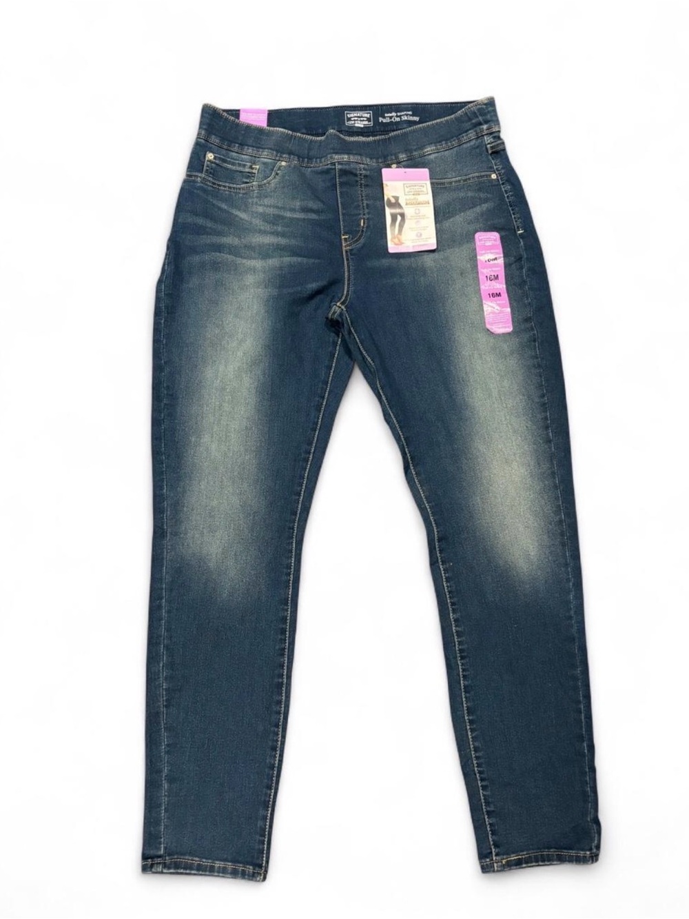 NWT Signature by Levi Strauss Totally Shaping Pull-On Skinny Jeans 16M